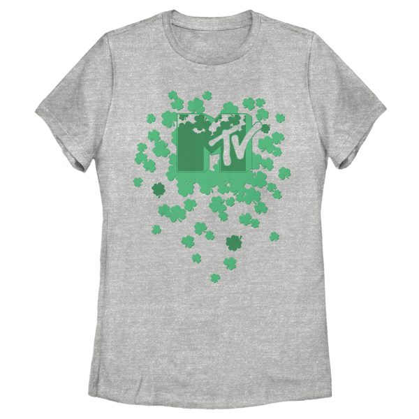 Women’s MTV St. Patrick’s Day Shamrock Splatter Logo T-Shirt