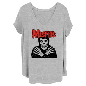 Women’s Misfits Fiend Skull Red Logo T-Shirt