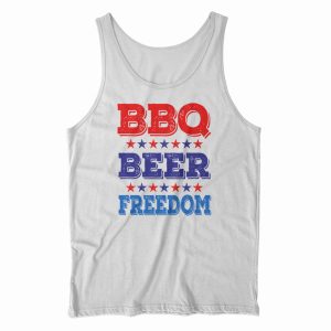 BBQ Beer Freedom America USA Party Tank Top