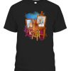 Cat Painting Lion Artistic Animals Lover Graphic Novelty T-Shirt