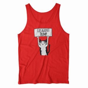 Cats Against Trump Protest Cat Tank Top For Men’s And Women’s