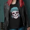 Funky Skull with a Cool Hat T-Shirt for Women