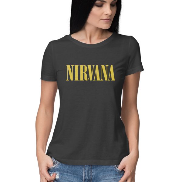 Nirvana Plain Text T-Shirt for Women