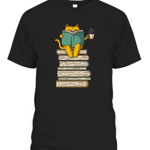 Reading Cat – Funny Book Tea Lover Gift Long Sleeve T-Shirt