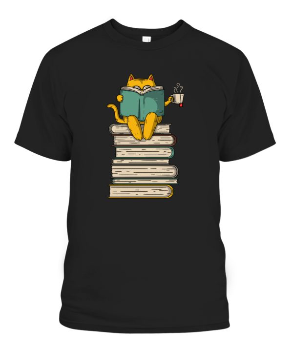 Reading Cat – Funny Book Tea Lover Gift Long Sleeve T-Shirt