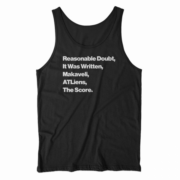 Reasonable Doubt It Was Written Makaveli Tank Top