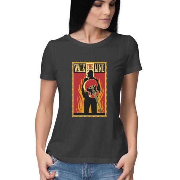 Walk the Line – Johnny Cash T-Shirt for Women