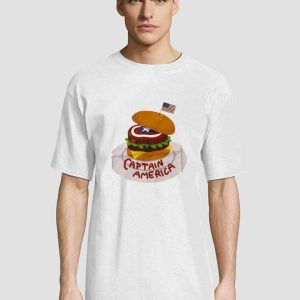 Marvel Captain America Burger t-shirt for men and women tshirt