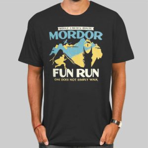 Middle Earths Annual Mordor Fun Run T Shirt Cheap 4