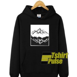 Mountain Upside Down hooded sweatshirt clothing unisex hoodie