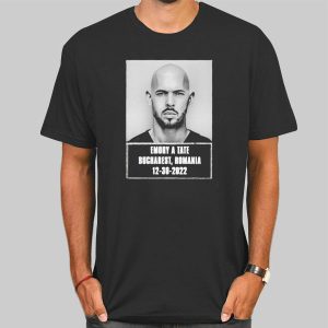 Mugshot Graphic Andrew Tate T Shirt Cheap