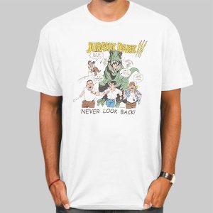 Never Look Back Jurassic Park Vintage T Shirt Cheap