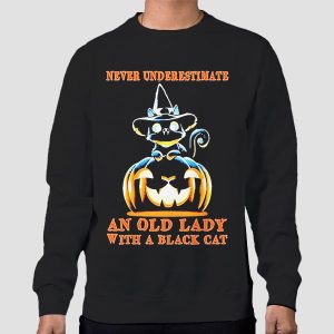 Never Underestimate Old Lady With Cats Shirt Cheap