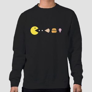 Pacman Eating Food Graphic Shirt Cheap