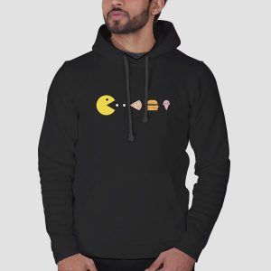 Pacman Eating Food Graphic Shirt Cheap 3