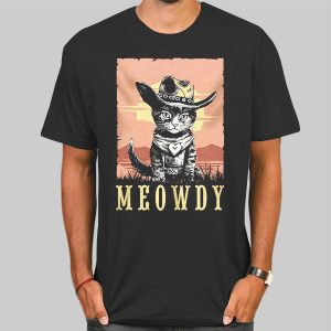 Parody Meowdy Cowboy Sunset Shirt Cheap