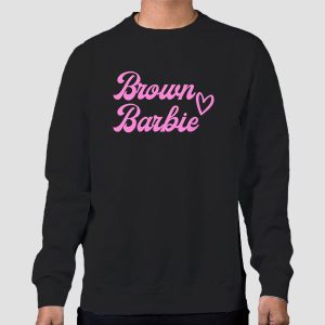 Pink Font Brown Barbie Shirt Cheap