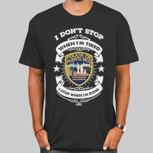 Policia De Puerto Stop Rico Shirt Cheap