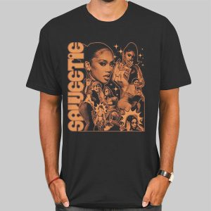 Potrait Saweetie Rap Vintage T Shirts Cheap