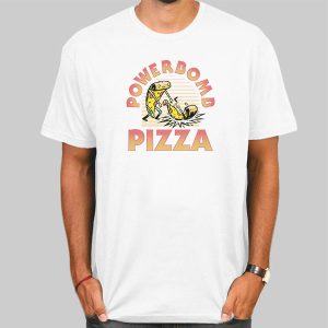 Powerbomb Pizza Graphic Print Back Shirt Cheap