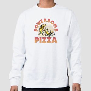 Powerbomb Pizza Graphic Print Back Shirt Cheap