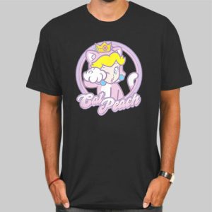 Princess Peach Merch Parody Cat Peach Shirt Cheap 4