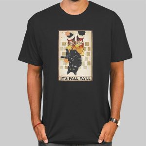 Pumpkins the Halloween Cats Its Fall Yall Shirt Cheap