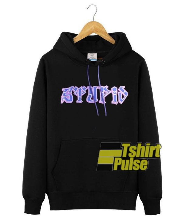 Purple Fire Stupid hooded sweatshirt Cheap 01- Tshirtpulse