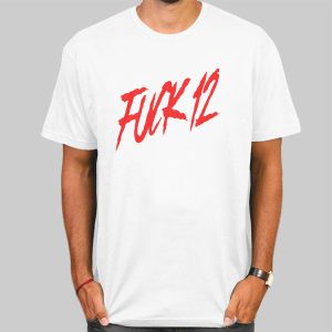 Red Logo Writing fuck12 Shirt Cheap