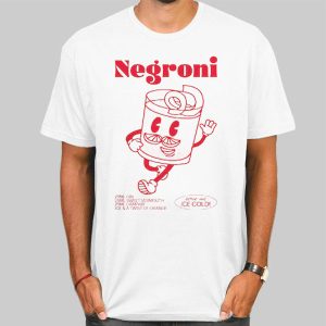 Retro Cartoon Negroni Cocktail T Shirt Back Printed Cheap