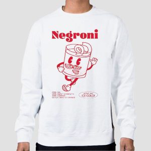 Retro Cartoon Negroni Cocktail T Shirt Back Printed Cheap