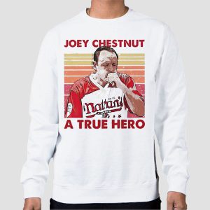 Retro a True Hero Joey Chestnut T Shirt Cheap