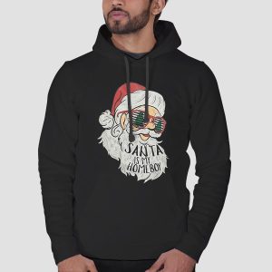 Santa Is My Homeboy Christmas Shirt Cheap 3