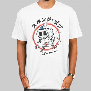 Scary Japan Spongebob Skeleton Shirt Cheap