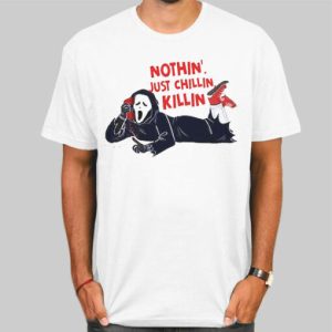 Skeleton Nothin Just Chillin Killin Shirt Cheap 4