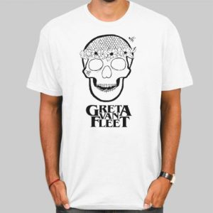 Skull Flowers Greta Van Fleet T Shirt Cheap 4