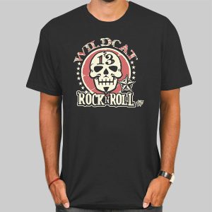 Skull Wildcat Rock N Roll T Shirt Cheap