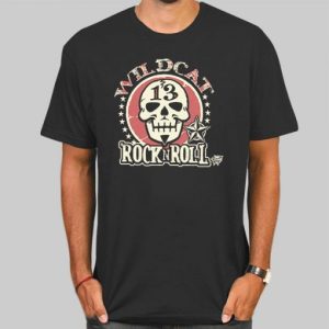 Skull Wildcat Rock N Roll T Shirt Cheap 4