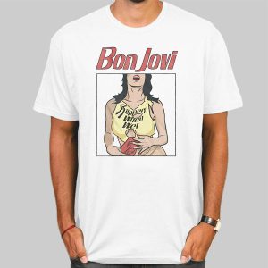 Slippery When Wet Illustration Bon Jovi T-Shirt Cheap