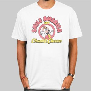 Smile America Chuck E Cheese Pizza Time Theater Shirt Cheap