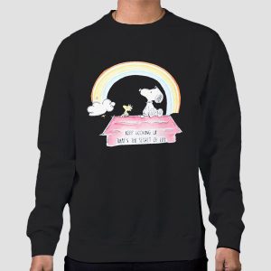 Snoopy Looking up Rainbow Motivation Shirt Cheap