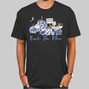 Snoopy the Peanuts Back the Blue Shirt Cheap