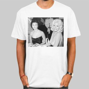 Sophia Loren Boobs Side Eye in Jayne Mansfield Shirt Cheap