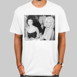 Sophia Loren Boobs Side Eye in Jayne Mansfield Shirt Cheap 4