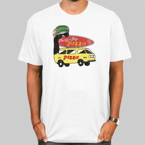 Summers Surfer Boy Pizza Shirt Cheap