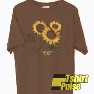 Sunflower With Butterfly t-shirt for men and women tshirt