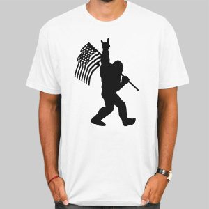 Swag Sign Bigfoot American Flag Shirt Cheap