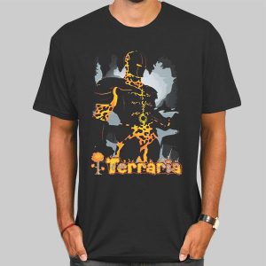 Terraria Logo Molten Armor Shirt Cheap