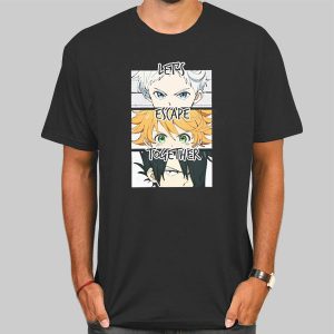 The Promised Neverland Merch Lets Escape Together Shirt Cheap