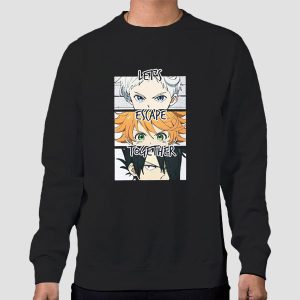 The Promised Neverland Merch Lets Escape Together Shirt Cheap